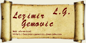 Ležimir Gemović vizit kartica